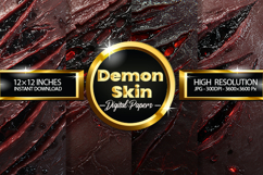 Demon Skin Digital Papers - 04 Variations Product Image 1