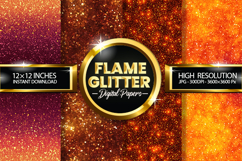 Flame Glitter Digital Papers - 04 Variations Product Image 1