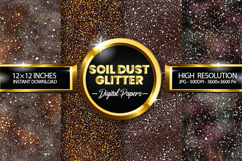 Soil Dust Glitter Digital Papers - 04 Variations Product Image 1
