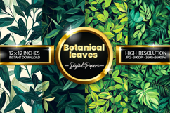 Botanical Leaves Digital Papers - 04 Variations Product Image 1