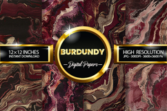 Burdundy Digital Papers - 04 Variation Product Image 1
