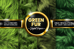 Green Fur Digital Papers - 04 Variation Product Image 1
