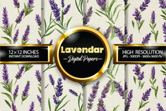 Lavender Flower Digital Papers - 04 Variations Product Image 1