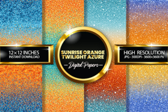 Sunrise Orange Twilight Azure Digital Papers - 04 Varitions Product Image 1