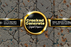 Crack Concrete Digital Papers - 04 Variations Product Image 1