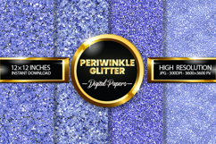 Periwinkle Glitter Digital Papers - 04 Variations Product Image 1