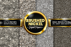 Brushed Nickel Glitter Digital Papers - 04 Variations Product Image 1