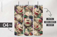 Cracked Mask Digital Papers - 04 Variations Product Image 2