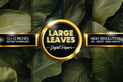 Large Leaves Digital Papers - 04 Variation Product Image 1