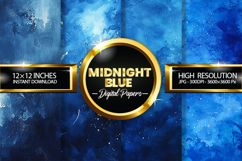 Midnight Blue Digital Papers - 04 Variation Product Image 1