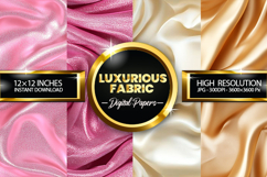 Luxurious Fabric Glitter Digital Papers - 04 Variations Product Image 1
