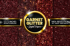 Garnet Glitter Digital Papers - 04 Variations Product Image 1