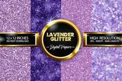 Lavender Glitter Digital Papers - 04 Variations Product Image 1