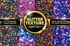 Glitter Texture Digital Papers - 04 Variations Product Image 1