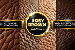 Rosy Brown Digital Papers - 04 Variation Product Image 1