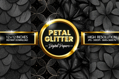 Petal Glitter Digital Papers - 04 Variations Product Image 1