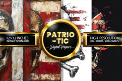 Patriotic Digital Papers - Patriotic Texture Product Image 2