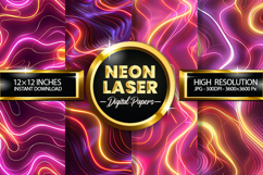 Neon Laser Digital Papers - 04 Variation Product Image 1