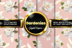 Gardenias Digital Papers - 04 Variations Product Image 1