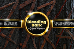Bleeding Bark Digital Papers - 04 Variations Product Image 1
