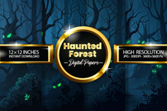 Haunted Forest Digital Papers - 04 Variations Product Image 1
