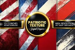 Patriotic Texture Digital Papers - Patriotic Texture Product Image 2