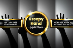 Creepy Hand Digital Papers - 04 Variations Product Image 1