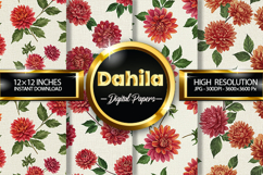 Dahila Digital Papers - 04 Variations Product Image 1