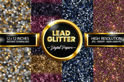 Lead Glitter Digital Papers - 04 Variations Product Image 1