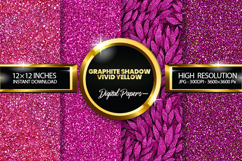 Grass Bright Shock Pink Digital Papers - 04 Varitions Product Image 1