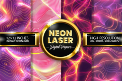 Neon Laser Digital Papers - 04 Variation Product Image 1