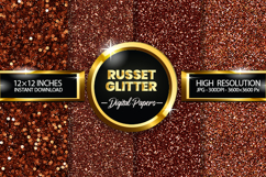 Russet Glitter Digital Papers - 04 Variations Product Image 1