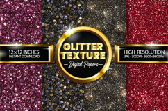 Glitter Texture Digital Papers - 04 Variations Product Image 1