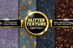 Glitter Texture Digital Papers - 04 Variations Product Image 1