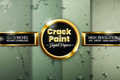 Crack Paint Digital Papers - 04 Variations Product Image 1