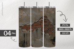 Grunge Cracked Brick Wall Digital Papers - 04 Variations Product Image 2