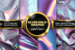 Silver Holographic Digital Papers - 04 Variation Product Image 1