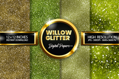 Willow Glitter Digital Papers - 04 Variations Product Image 1