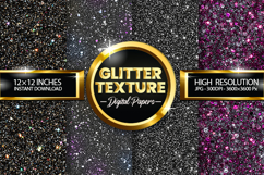 Glitter Texture Digital Papers - 04 Variations Product Image 1