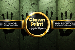 Clawn Print Digital Papers - 04 Variations Product Image 1