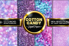 Cotton Candy Glitter Digital Papers - 04 Variations Product Image 1