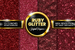 Ruby Glitter Digital Papers - 04 Variations Product Image 1
