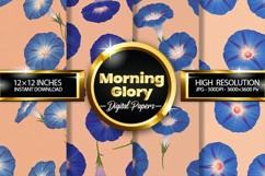 Morning Glory Digital Papers - 04 Variations Product Image 1