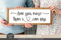 Love You More SVG, Love Sign SVG Product Image 1