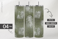 Spooky Tombstone Graveyard Digital Papers - 04 Variations Product Image 2