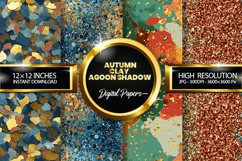 Autumn Clay Shadow Glitter Digital Papers - 04 Variations Product Image 1