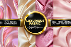 Luxurious Fabric Glitter Digital Papers - 04 Variations Product Image 1