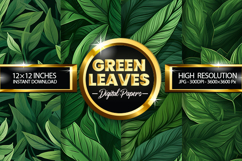 Green Leaves Digital Papers - 04 Variation Product Image 1