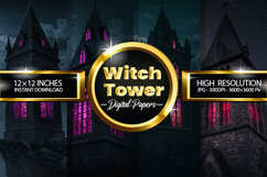 Witch Tower Digital Papers - 04 Variations Product Image 1