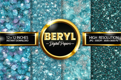 Beryl Glitter Digital Papers - 04 Variations Product Image 1